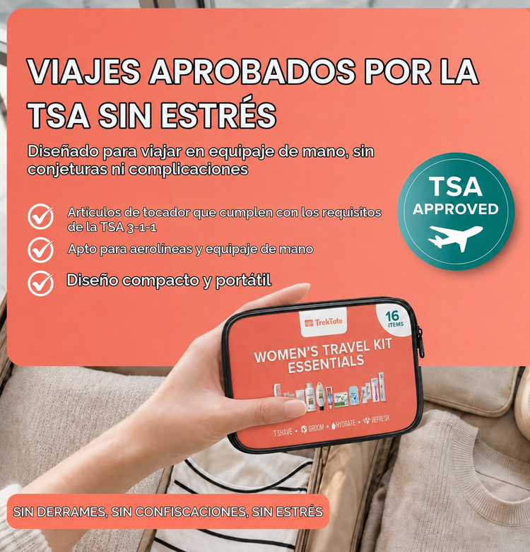 Kit de viaje con 16 esenciales