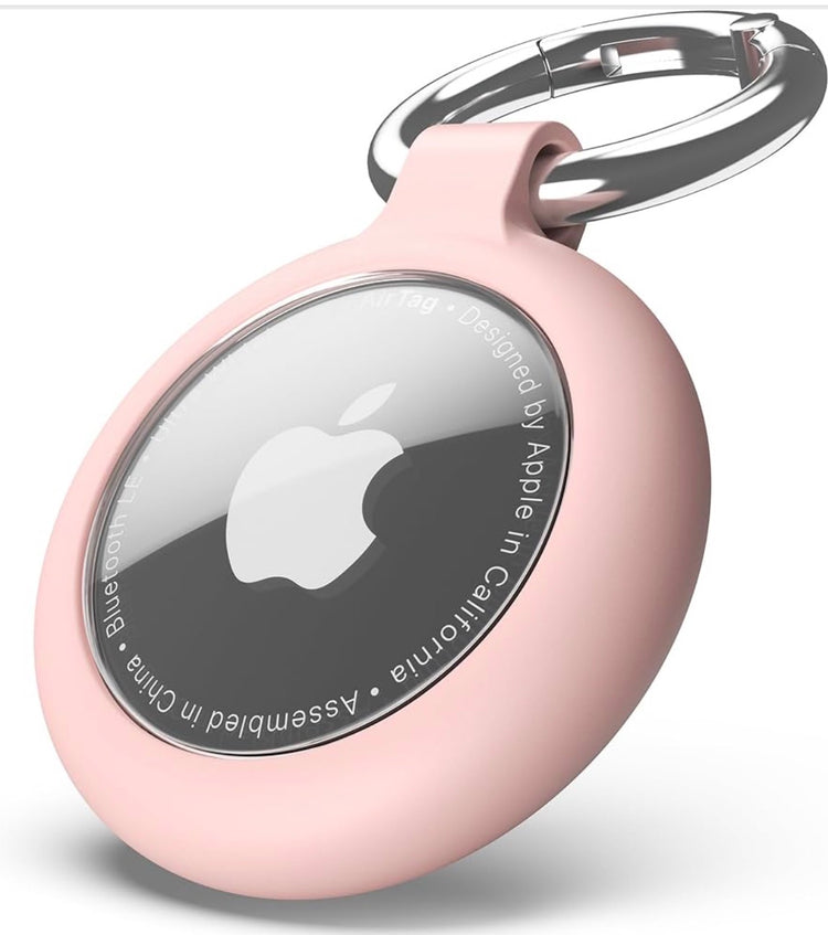 AirTag con funda rosada y gancho 1 UN